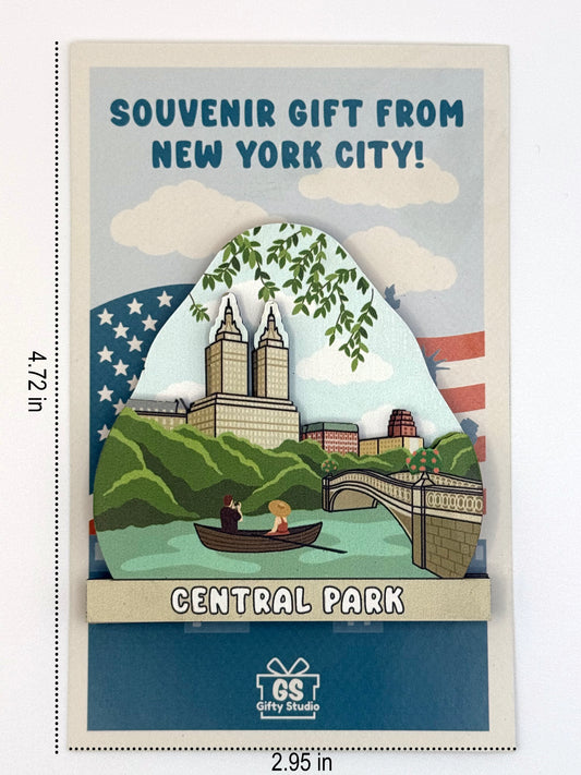 Central Park - 3D Wooden Souvenir Magnet - 10 pcs