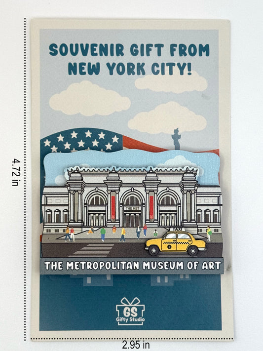 The Met Museum - 3D Wooden Souvenir Magnet - 10 pcs