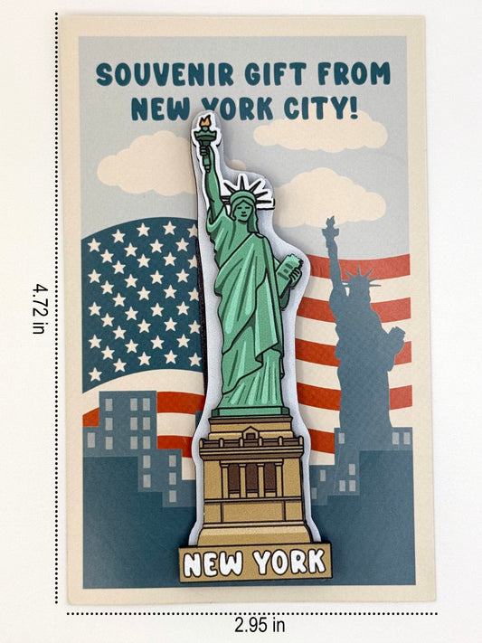 Statue of Liberty - 3D Wooden Souvenir Magnet - 10 pcs