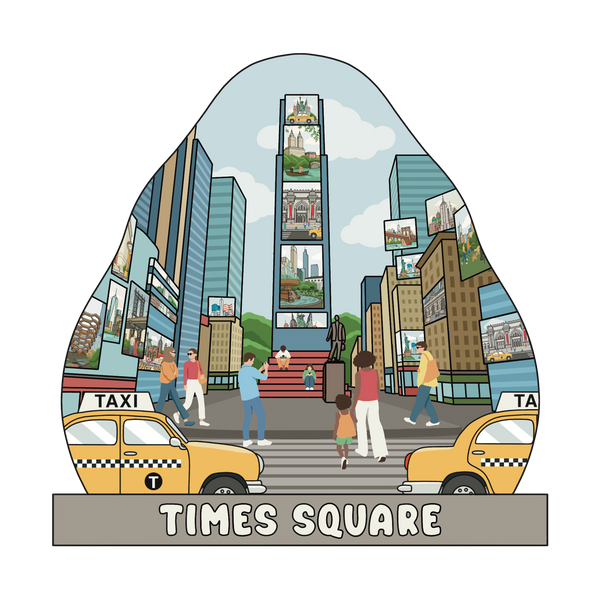 Times Square - 3D Wooden Souvenir Magnet - 10 pcs Times Square - 3D Wooden Souvenir Magnet - 10 pcs